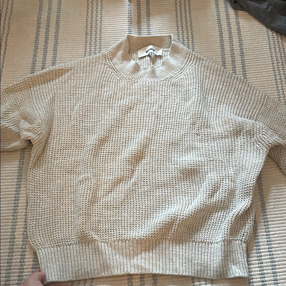 Buck Mason Tan Crew Neck Sweater